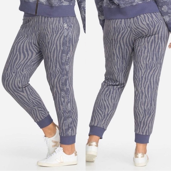 NEW Johnny Was Hazy Allebra Tuxedo Sweatpant Joggers Plus Size Size 3X $190 - Picture 2 of 5